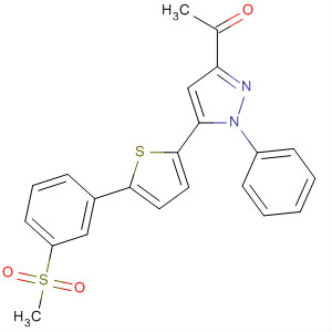 1-(5-{5-[3-(Methylsulfonyl)phenyl]-2-thienyl}-1-phenyl-1h-pyrazol-3-yl)ethanone Structure,918316-29-7Structure