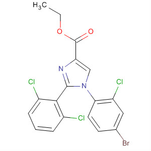 1-(4-Bromo-2-chlorophenyl)-2-(2,6-dichlorophenyl)-1h-imidazole-4-carboxylic acid ethyl ester Structure,918350-19-3Structure