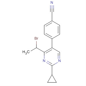 4-[4-(1-Bromoethyl)-2-cyclopropyl-5-pyrimidinyl]benzonitrile Structure,918422-31-8Structure