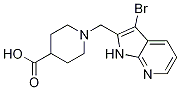 1-[(3-Bromo-1h-pyrrolo[2,3-b]pyridin-2-yl)methyl]-4-piperidinecarboxylic acid Structure,918515-78-3Structure