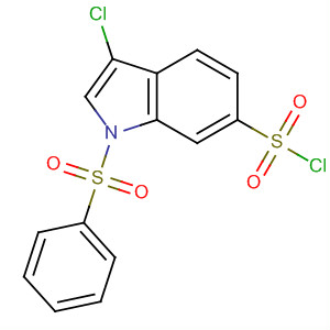 1-Benzenesulfonyl-3-chloro-1h-indole-6-sulfonyl chloride Structure,919110-32-0Structure