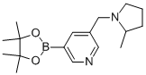 3-[(2-Methyl-1-pyrrolidinyl)methyl]-5-(4,4,5,5-tetramethyl-1,3,2-dioxaborolan-2-yl)-pyridine Structure,919347-19-6Structure