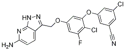 3-[5-[(6-Amino-1h-pyrazolo[3,4-b]pyridin-3-yl)methoxy]-2-chloro-3-fluorophenoxy]-5-chloro-benzonitrile Structure,920035-90-1Structure