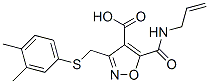 4-Isoxazolecarboxylicacid,3-[[(3,4-dimethylphenyl)thio]methyl]-5-[(2-propen-1-ylamino)carbonyl] Structure,920750-40-9Structure