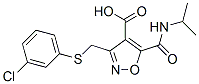 4-Isoxazolecarboxylicacid,3-[[(3-chlorophenyl)thio]methyl]-5-[[(1-methylethyl)amino]carbonyl]- Structure,920751-20-8Structure