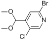 2-Bromo-5-chloro-4-dimethoxymethyl-pyridine Structure,921630-15-1Structure