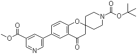 Tert-butyl 6-(5-(methoxycarbonyl)pyridin-3-yl)-4-oxospiro[chroman-2,4-piperidine]-1-carboxylate Structure,921760-67-0Structure