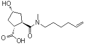 (1R,2r,4r)-2-(hex-5-enyl-methyl-carbamoyl)-4-hydroxy-cyclopentanecarboxylic acid Structure,922727-92-2Structure