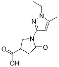 1-(1-Ethyl-5-methyl-1H-pyrazol-3-yl)-5-oxopyrrolidine-3-carboxylic acid Structure,925199-99-1Structure