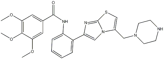 3,4,5-Trimethoxy-n-(2-(3-(piperazin-1-ylmethyl)imidazo[2,1-b]thiazol-6-yl)phenyl)benzamide Structure,925432-73-1Structure