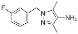 1-(3-Fluorobenzyl)-3,5-dimethyl-1H-pyrazol-4-amine Structure,925650-30-2Structure