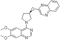 6,7-Dimethoxy-4-[(3r)-3-(2-quinoxalinyloxy)-1-pyrrolidinyl]quinazoline Structure,927691-21-2Structure