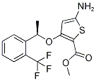 (R)-methyl5-amino-3-(1-(2-(trifluoromethyl)phenyl)ethoxy)thiophene-2-carboxylate Structure,929039-92-9Structure