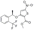 (R)-methyl5-nitro-3-(1-(2-(trifluoromethyl)phenyl)ethoxy)thiophene-2-carboxylate Structure,929039-94-1Structure