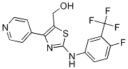 (2-((4-Fluoro-3-(trifluoromethyl)phenyl)amino)-4-(pyridin-4-yl)thiazol-5-yl)methanol Structure,929562-28-7Structure