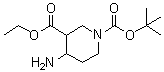 1-Tert-butyl 3-ethyl 4-aminopiperidine-1,3-dicarboxylate Structure,932035-01-3Structure