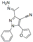 1H-pyrazole-4-carbonitrile, 5-(2-furanyl)-3-(1-hydrazinylideneethyl)-1-phenyl- Structure,933065-53-3Structure