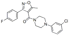 Methanone, [4-(3-chlorophenyl)-1-piperazinyl][3-(4-fluorophenyl)-5-methyl-4-isoxazolyl]- Structure,933202-27-8Structure