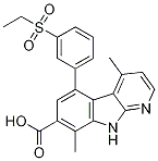 5-(3-(Ethylsulfonyl)phenyl)-4,8-dimethyl-9h-pyrido[2,3-b]indole-7-carboxylic acid Structure,934542-76-4Structure