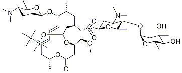 4,17-Dioxabicyclo[12.3.2]nonadecane-18-o-tert-butyldimethylsilyl spiramycin i 2a-acetate Structure,93512-87-9Structure