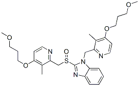 1-[[4-(3-Methoxypropoxy)-3-methyl-2-pyridinyl]methyl]-2-[[[4-(3-methoxypropoxy)-3-methyl-2-pyridinyl]methyl]sulfinyl]-1H-benzimidazole Structure,935260-92-7Structure