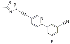 3-Fluoro-5-(5-((2-methylthiazol-4-yl)ethynyl)pyridin-2-yl)benzonitrile Structure,935685-90-8Structure