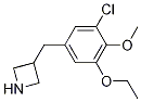 3-[(3-Chloro-5-ethoxy-4-methoxyphenyl)methyl]azetidine Structure,937618-77-4Structure