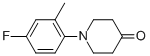 1-(4-Fluoro-2-methylphenyl)piperidin-4-one Structure,938458-77-6Structure