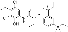 2-(2,4-Bis(tert-pentyl)phenoxy)-N-(3,5-dichloro-4-ethyl-2-hydroxyphenyl)butyramide Structure,93951-12-3Structure