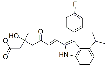 3-Methyl(E)-7-[3-(4-fluorophenyl)-1-methylethyl-indol-2-yl]-3-hydroxy-5-oxohept-6-enoate Structure,93957-52-9Structure