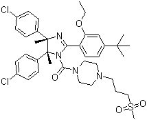 [(4R,5s)-4,5-bis(4-chlorophenyl)-2-[4-(1,1-dimethylethyl)-2-ethoxyphenyl]-4,5-dihydro-4,5-dimethyl-1h-imidazol-1-yl][4-[3-(methylsulfonyl)propyl]-1-piperazinyl]methanone Structure,939981-39-2Structure