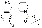 1-Piperidinecarboxylic acid, 3-[(r)-(3-chlorophenyl)hydroxymethyl]-, 1,1-dimethylethyl ester, (3r)- Structure,942142-74-7Structure