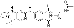 N-[2-[(1s,4r)-6-[[4-(cyclobutylamino)-5-(trifluoromethyl)-2-pyrimidinyl]amino]-1,2,3,4-tetrahydronaphthalen-1,4-imin-9-yl]-2-oxoethyl]acetamide Structure,942487-16-3Structure