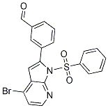 Benzaldehyde, 3-[4-bromo-1-(phenylsulfonyl)-1h-pyrrolo[2,3-b]pyridin-2-yl]- Structure,942920-67-4Structure