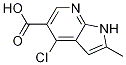 1H-pyrrolo[2,3-b]pyridine-5-carboxylic acid, 4-chloro-2-methyl- Structure,944123-14-2Structure