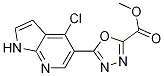 1,3,4-Oxadiazole-2-carboxylic acid, 5-(4-chloro-1h-pyrrolo[2,3-b]pyridin-5-yl)-, methyl ester Structure,944123-60-8Structure