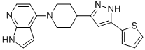 1H-pyrrolo[2,3-b]pyridine, 4-[4-[5-(2-thienyl)-1h-pyrazol-3-yl]-1-piperidinyl]- Structure,944956-01-8Structure