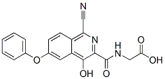 Glycine, n-[(1-cyano-4-hydroxy-6-phenoxy-3-isoquinolinyl)carbonyl]- Structure,945739-74-2Structure