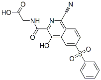 Glycine, n-[[1-cyano-4-hydroxy-6-(phenylsulfonyl)-3-isoquinolinyl]carbonyl]- Structure,945739-92-4Structure