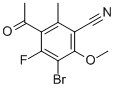 Benzonitrile, 3-acetyl-5-bromo-4-fluoro-6-methoxy-2-methyl- Structure,945964-38-5Structure