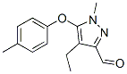 1H-pyrazole-3-carboxaldehyde, 4-ethyl-1-methyl-5-(4-methylphenoxy)- Structure,946061-25-2Structure