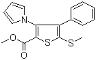 5-(Methylthio)-4-phenyl-3-(1h-pyrrol-1-yl)-2-thiophenecarboxylic acid methyl ester Structure,947598-69-8Structure