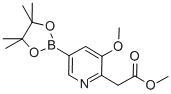 2-Pyridineacetic acid, 3-methoxy-5-(4,4,5,5-tetramethyl-1,3,2-dioxaborolan-2-yl), methyl ester Structure,947688-89-3Structure