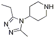 4-(3-Ethyl-5-methyl-[1,2,4]triazol-4-yl)-piperidine Structure,949100-20-3Structure