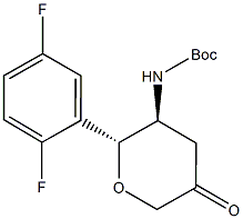 Tert-butyl [(2r,3s)-5-oxo-2-(2,5-difluorophenyl)tetradihydro-2h-pyran-3-yl]carbamate Structure,951127-25-6Structure