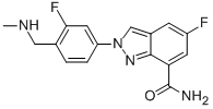 2H-Indazole-7-carboxamide, 5-fluoro-2-[3-fluoro-4-[(methylamino)methyl]phenyl]- Structure,952475-63-7Structure