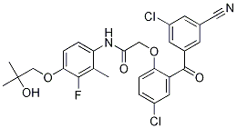 2-[4-Chloro-2-(3-chloro-5-cyanobenzoyl)phenoxy]-n-[3-fluoro-4-(2-hydroxy-2-methylpropoxy)-2-methylphenyl]acetamide Structure,954406-32-7Structure