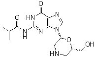 N-[6,9-dihydro-9-[(2r,6s)-6-(hydroxymethyl)-2-morpholinyl]-6-oxo-1h-purin-2-yl]-2-methyl-propanamide Structure,956139-23-4Structure