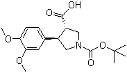 Boc-(trans)-4-(3,4-dimethoxy-phenyl)-pyrrolidine-3-carboxylic acid Structure,959580-91-7Structure