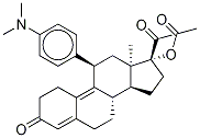 (11Beta,13alpha)-17-(acetyloxy)-11-[4-(dimethylamino)phenyl]-19-norpregna-4,9-diene-3,20-dione Structure,96285-40-4Structure